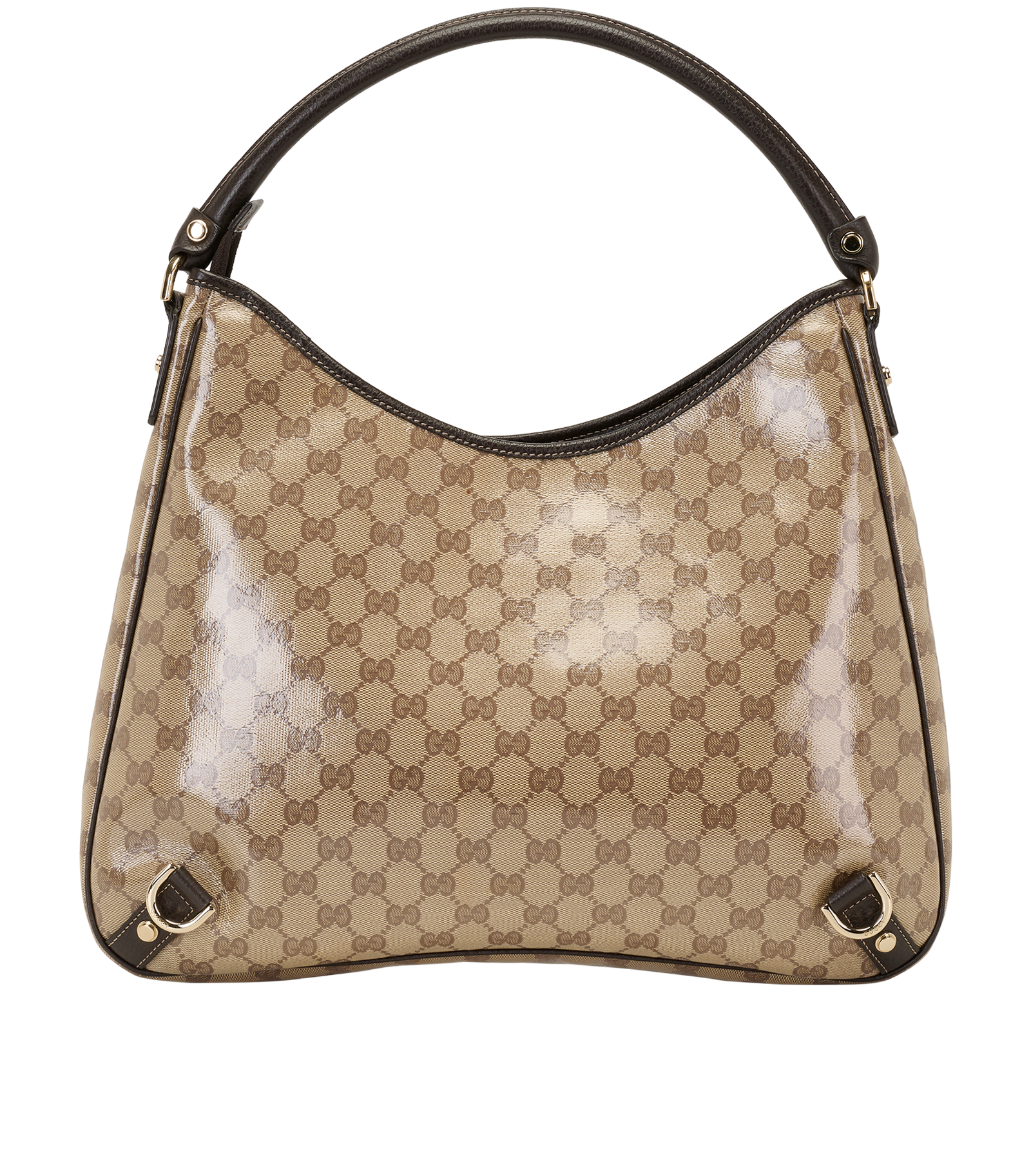 GG Crystal Abbey D Ring Shoulder Bag, &pound;450, Handbags, Beige, Canvas, Back view